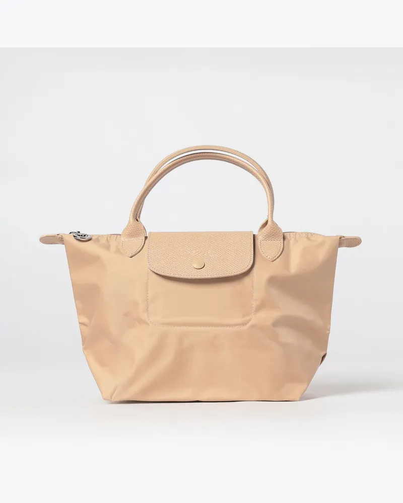 Longchamp Kleine faltbare Le Pliage Green Handtasche aus recyceltem Nylon Beige