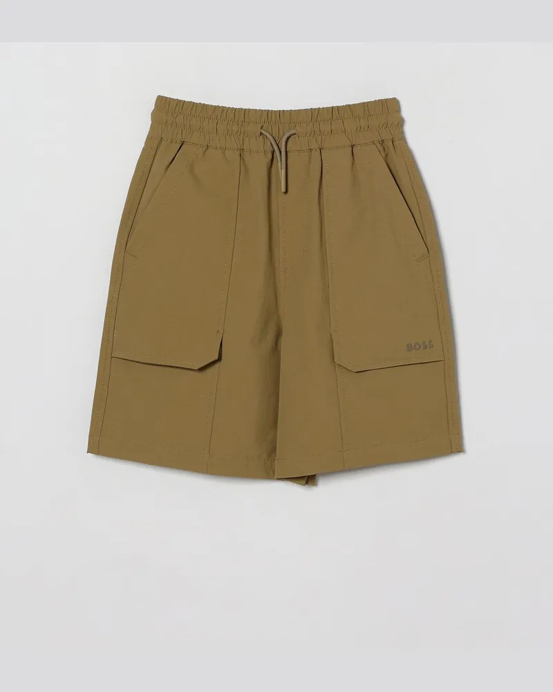 HUGO BOSS Baumwoll-Jogging-Shorts Beige