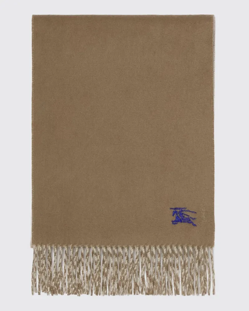 Burberry Wende-Schal aus 100% Kaschmir mit gesticktem EKD-Logo Grau