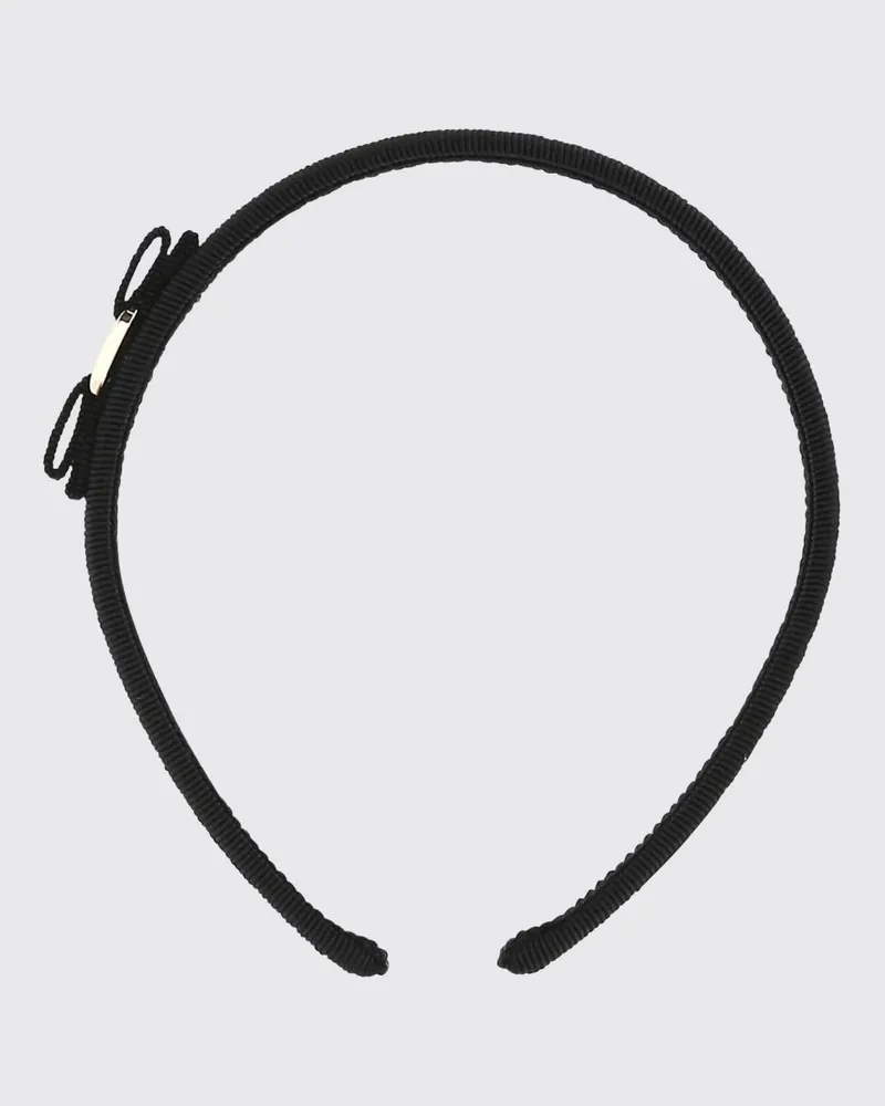 Ferragamo Vara-Haarreif aus Baumwollmischung mit ikonischer Schleife und Logoplakette Schwarz