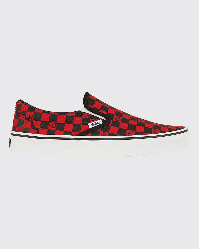 Valentino Garavani Slip-On-Sneaker x Vans aus Canvas mit kariertem Monogramm-Print Schwarz