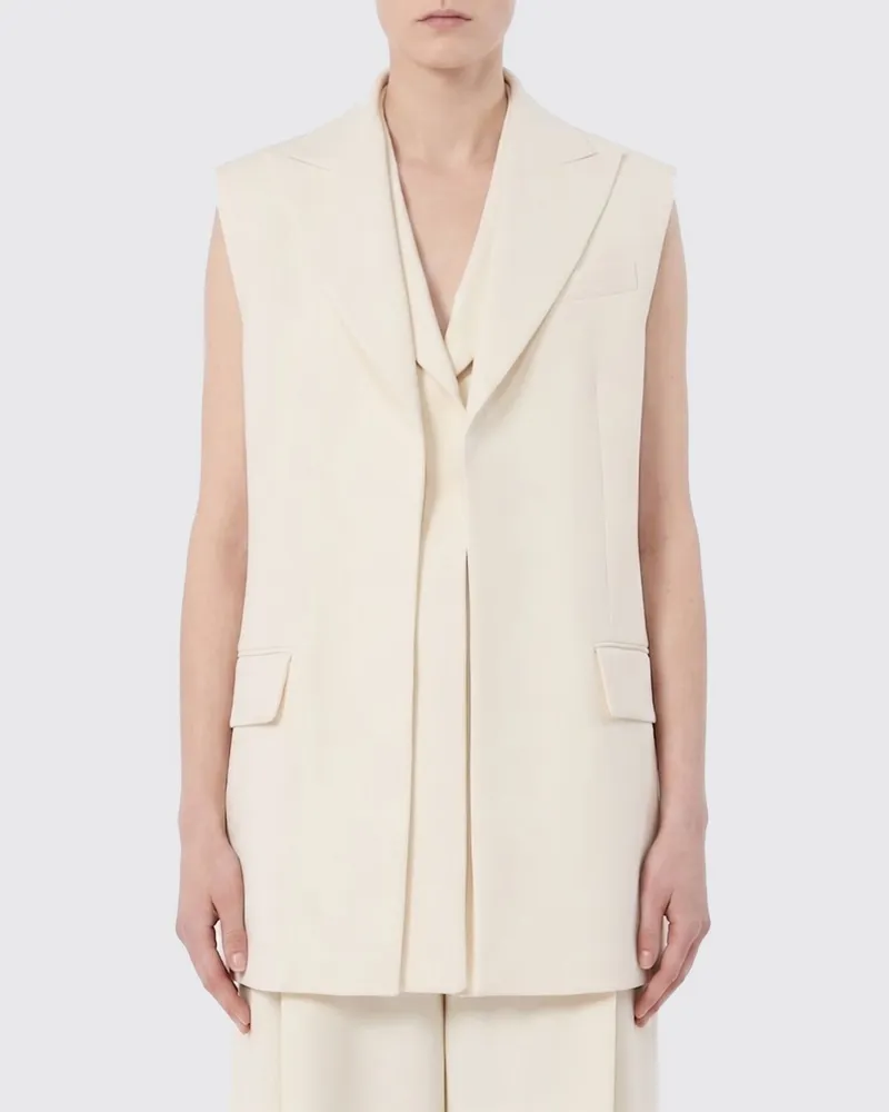 SPORTMAX Weste damen Ivory