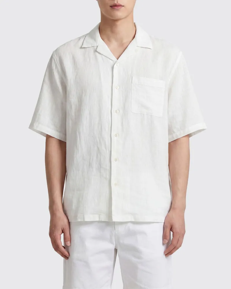 120% Lino T-shirt herren Butter