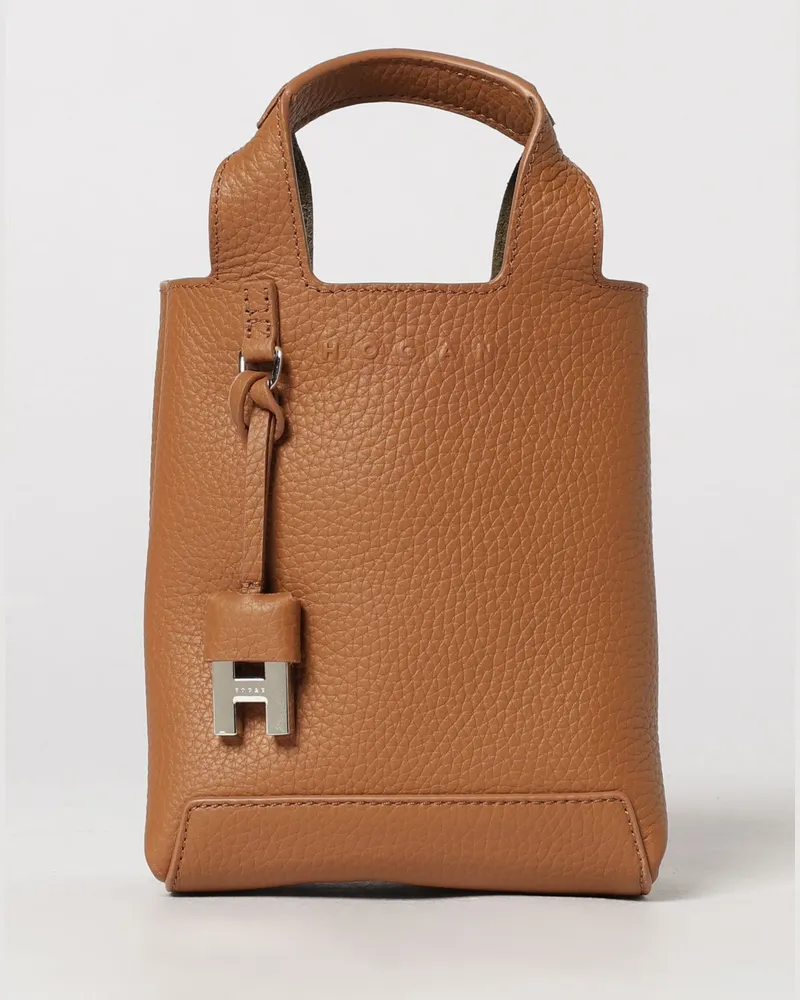 Hogan Handtasche aus genarbtem Leder Rot
