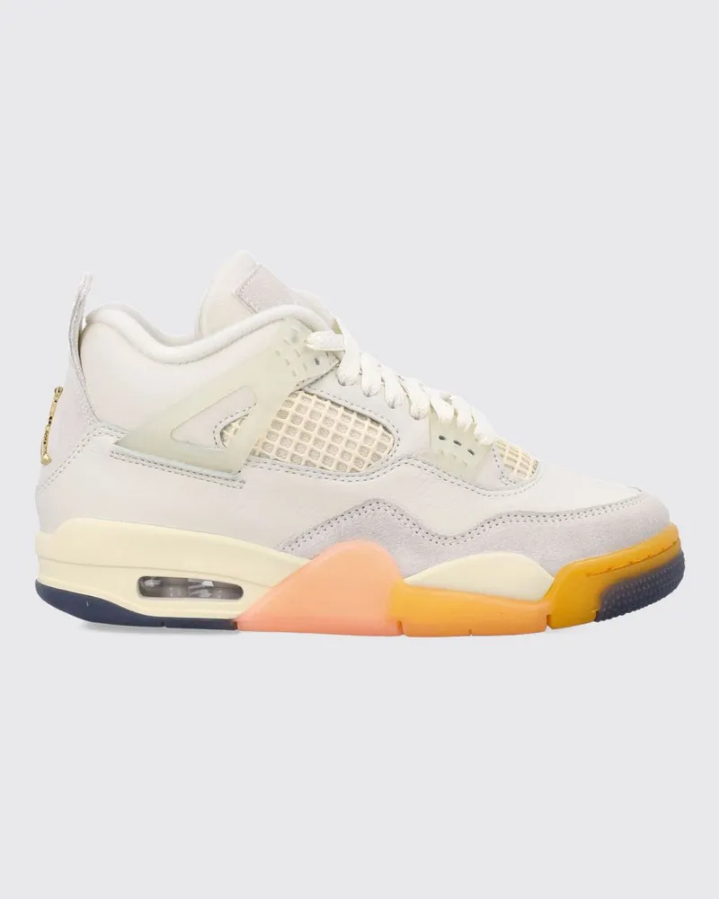 Nike Air Jordan 4 Retro High-Top-Sneaker aus Leder und Wildleder Milch
