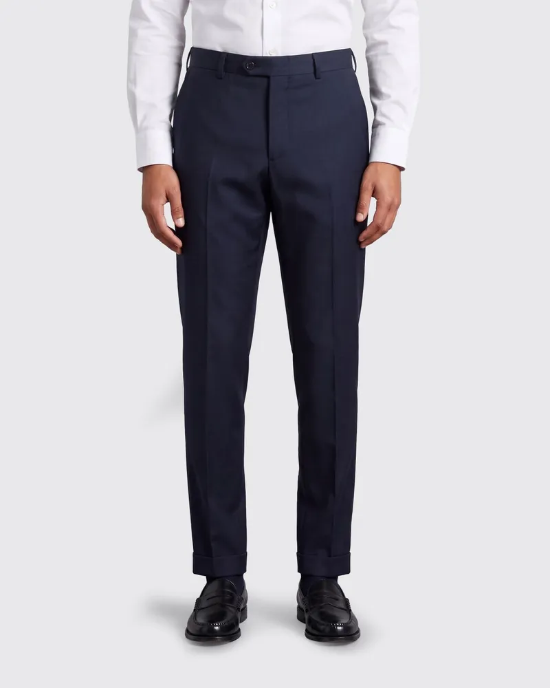 Incotex Slim Fit Anzughose aus reiner Schurwolle Blau