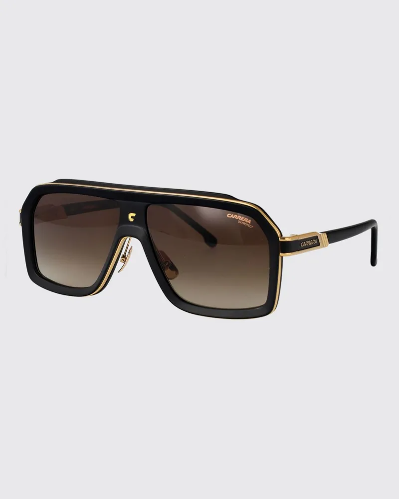 Carrera Zweifarbige Piloten-Sonnenbrille aus Metall und Acetat Schwarz