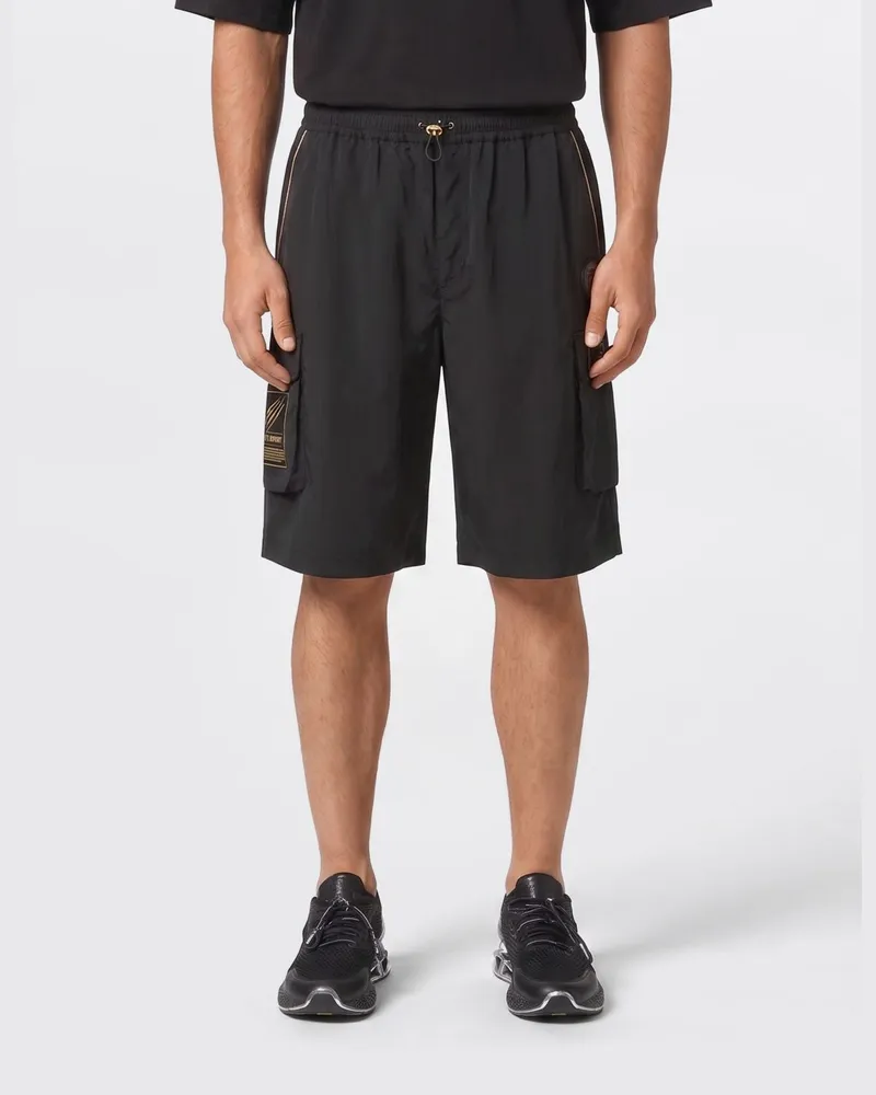 Philipp Plein Sportshorts aus Stretch-Funktionsgewebe Schwarz