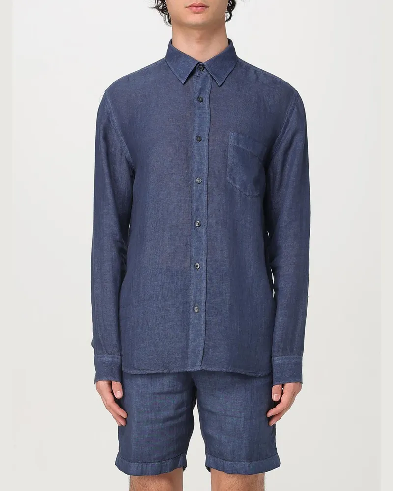 120% Lino Hemd herren Navy