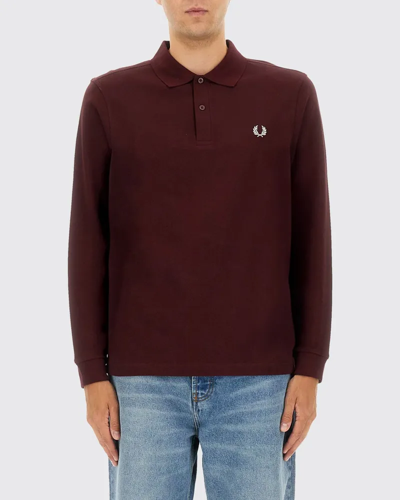 Fred Perry Polo herren Burgunderrot