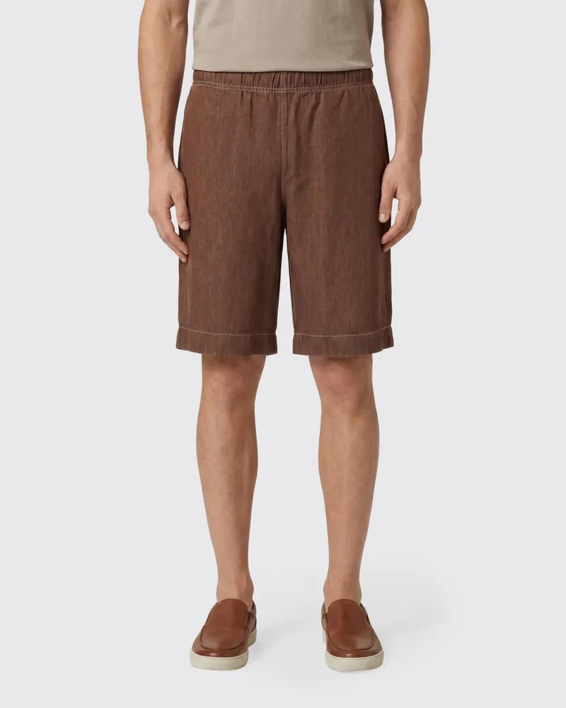 Paul Smith Knielange Baumwollshorts von mit Kordelzug Braun