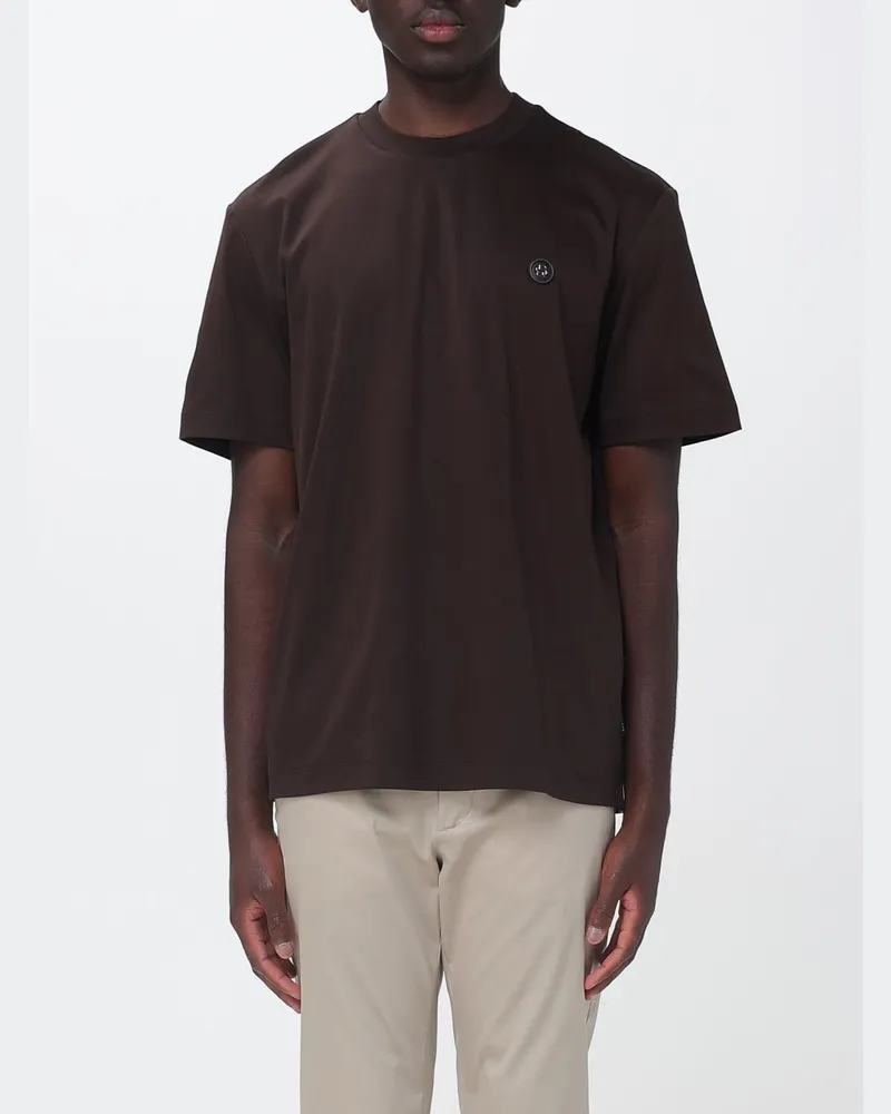 HUGO BOSS Basic Baumwoll T-Shirt Braun