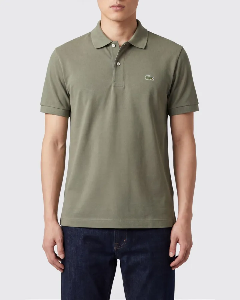 Lacoste Polo aus Baumwolle mit Logo Military