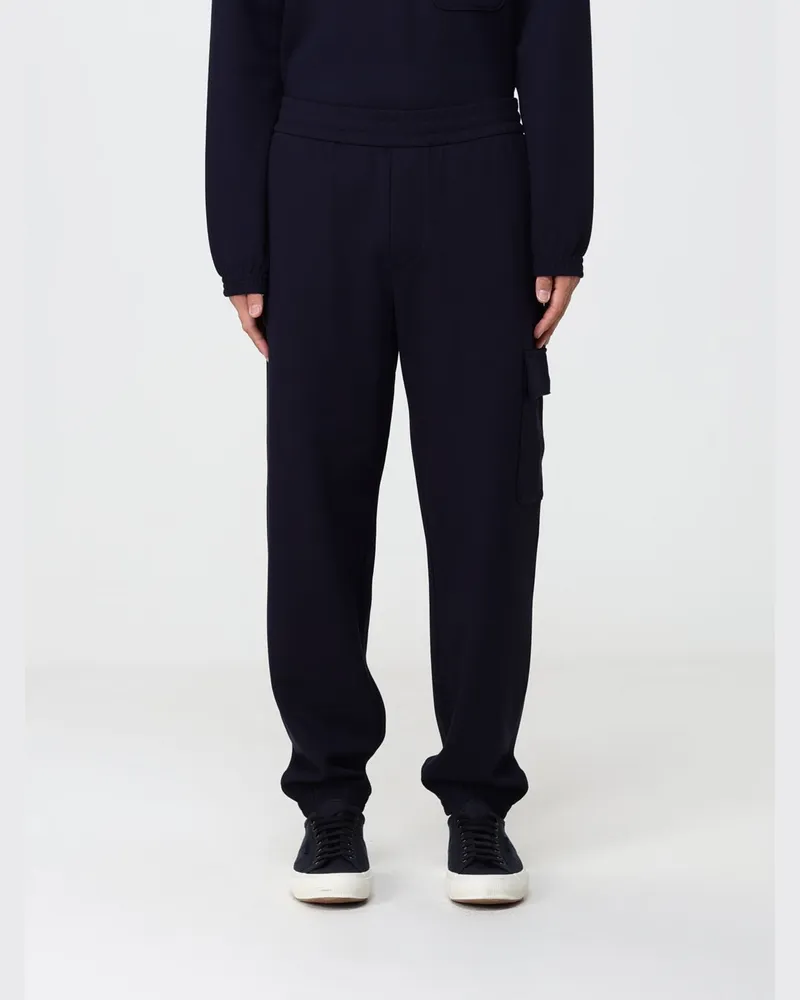 Emporio Armani Slim-Fit Cargo-Jogginghose aus Baumwolle Blau