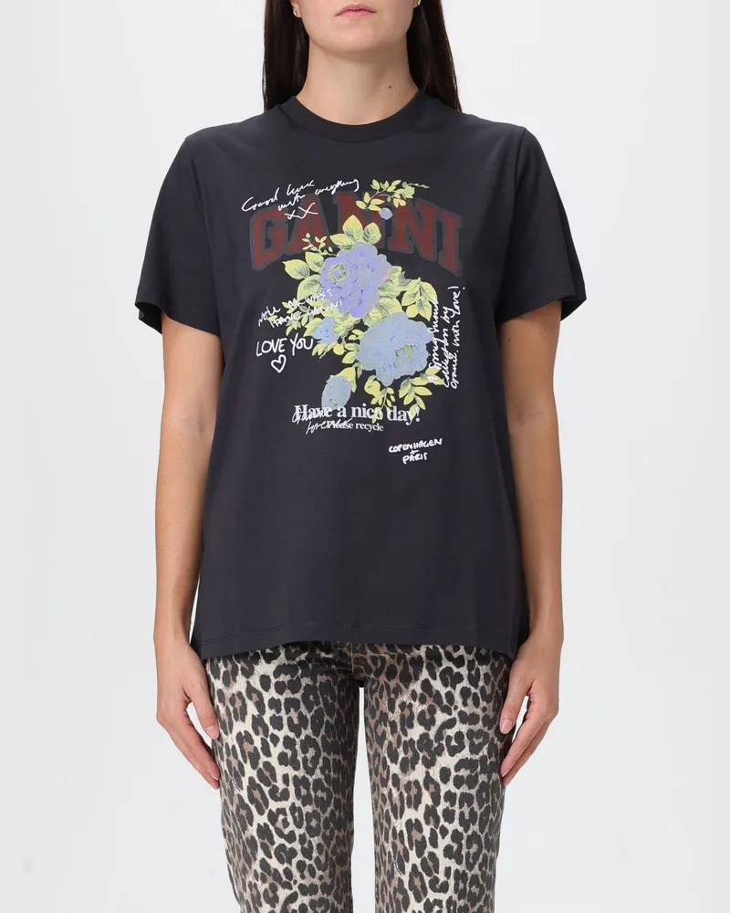 Ganni T-shirt damen Grau