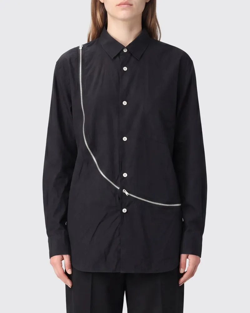 Comme des Garçons Langarmhemd mit grafischem Druck Schwarz