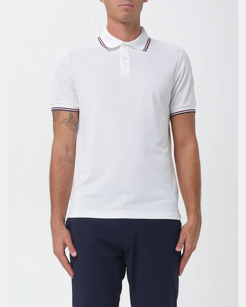 Save The Duck Jersey-Poloshirt mit Kontrastlogo und Zwei-Knopf-Leiste Weiß