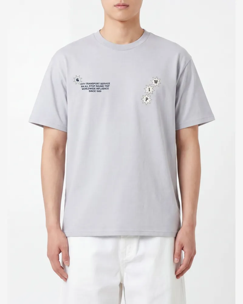 Carhartt WIP Baumwoll-T-Shirt mit Logo-Print Grau