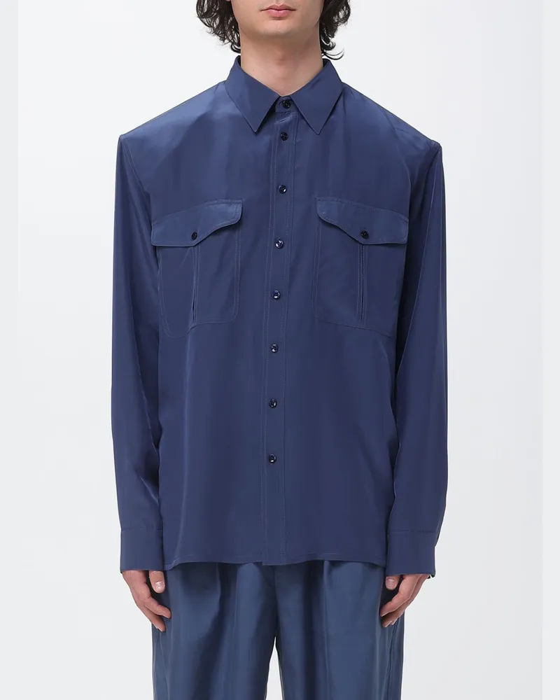 Saint Laurent Hemd herren Blau