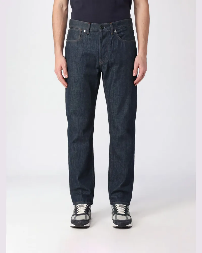 Stone Island Straight-Fit Jeans aus Baumwolldenim mit rückseitigem Compass-Logo Blau