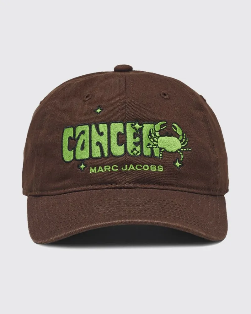 Marc Jacobs Cancer Baseballkappe aus Baumwolle mit gesticktem Slogan Grün