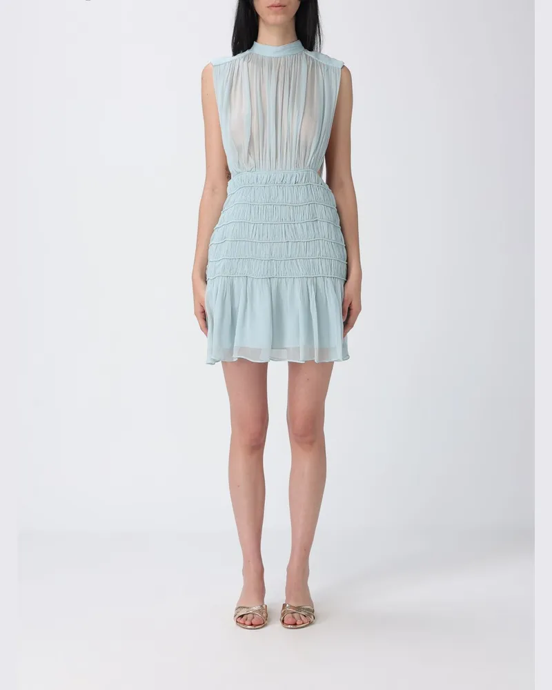 Twin-Set Minikleid aus Viskose Himmelblau