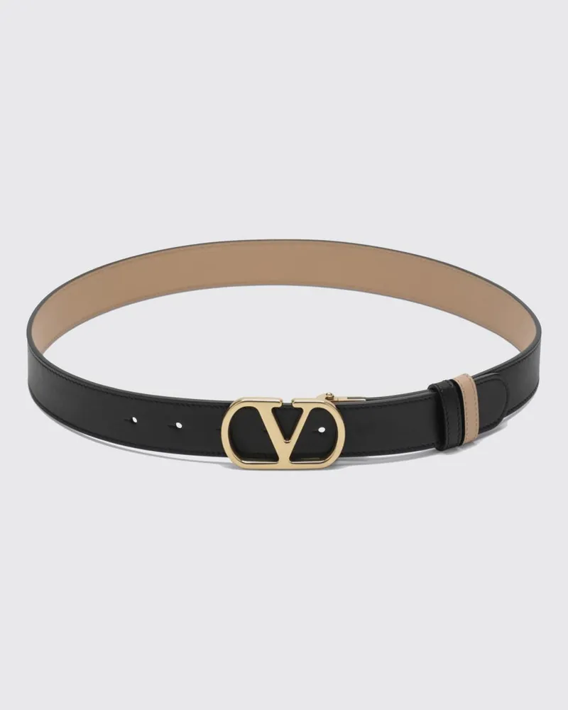 Valentino Garavani VLogo Signature Wendegürtel aus glattem Kalbsleder Pink