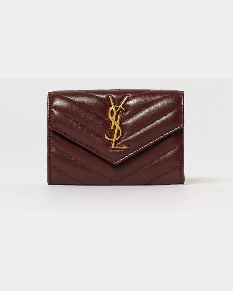 Saint Laurent Geldbörsen damen Burgunderrot