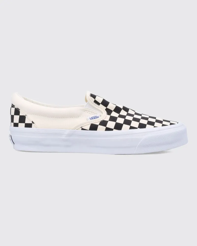 Vans LX Classic Slip-On 98 Sneaker aus kariertem Baumwoll-Canvas Schwarz