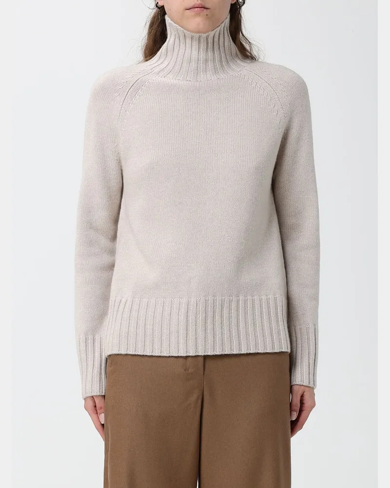 Max Mara Max Mara Rollkragenpullover aus Woll- und Kaschmirmischung mit langen Ärmeln Beige