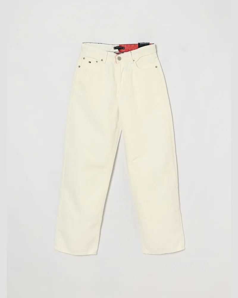 Tommy Hilfiger Straight-Leg-Jeans für Jungen aus Baumwolldenim Weiß