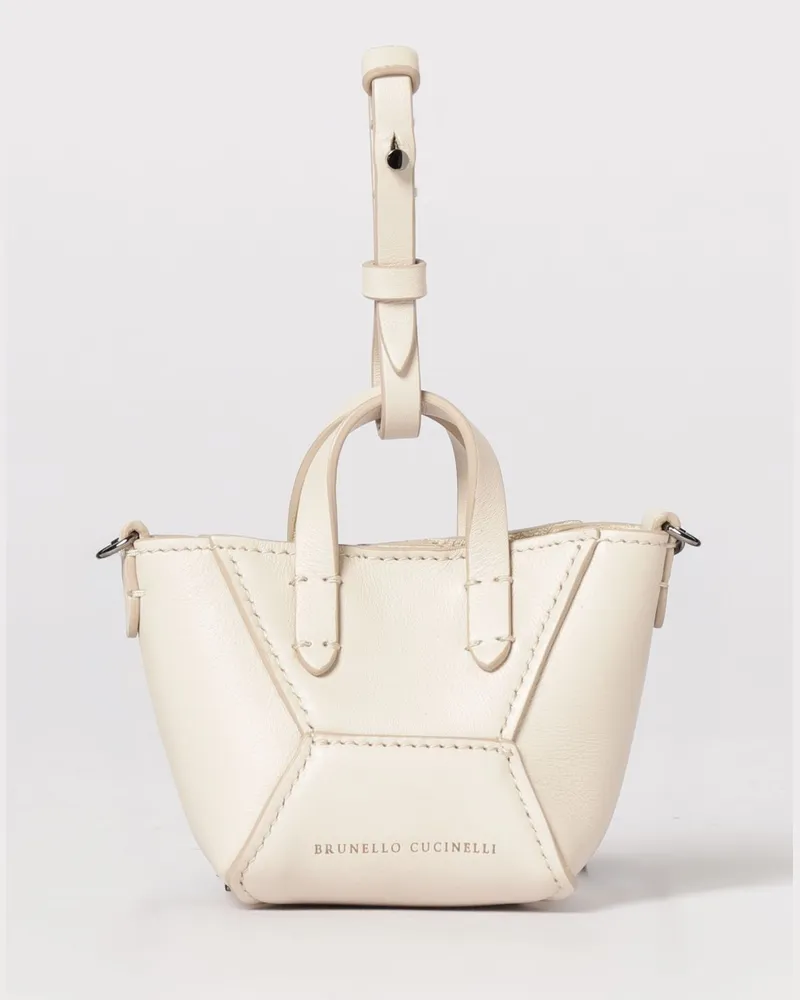 Brunello Cucinelli Schultertasche damen Ivory