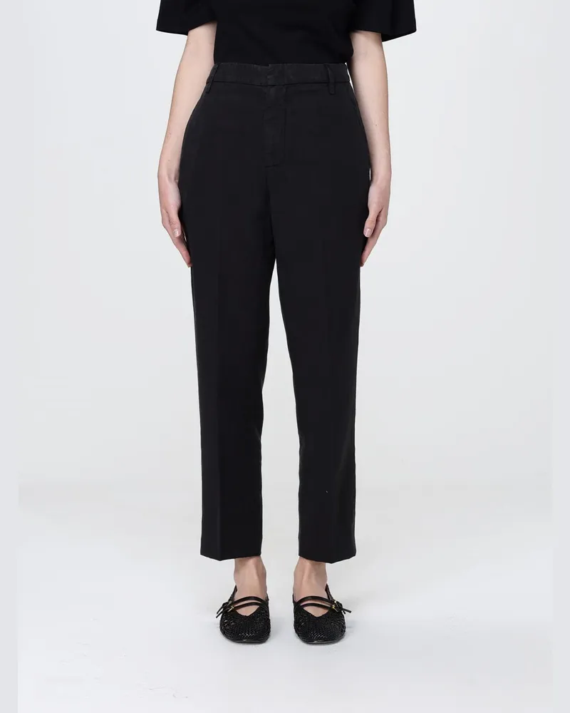 Dondup Cropped-Fit-Hose aus Baumwollmischung Schwarz