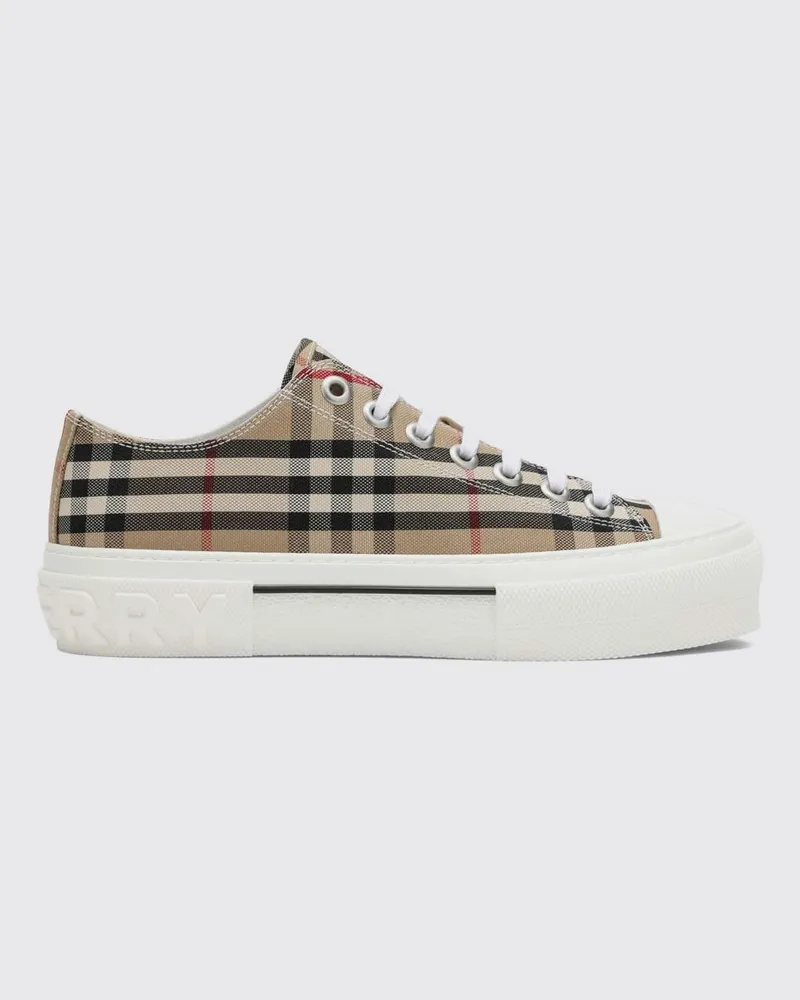 Burberry Platform-Canvas-Sneaker von mit Vintage-Check-Muster Beige