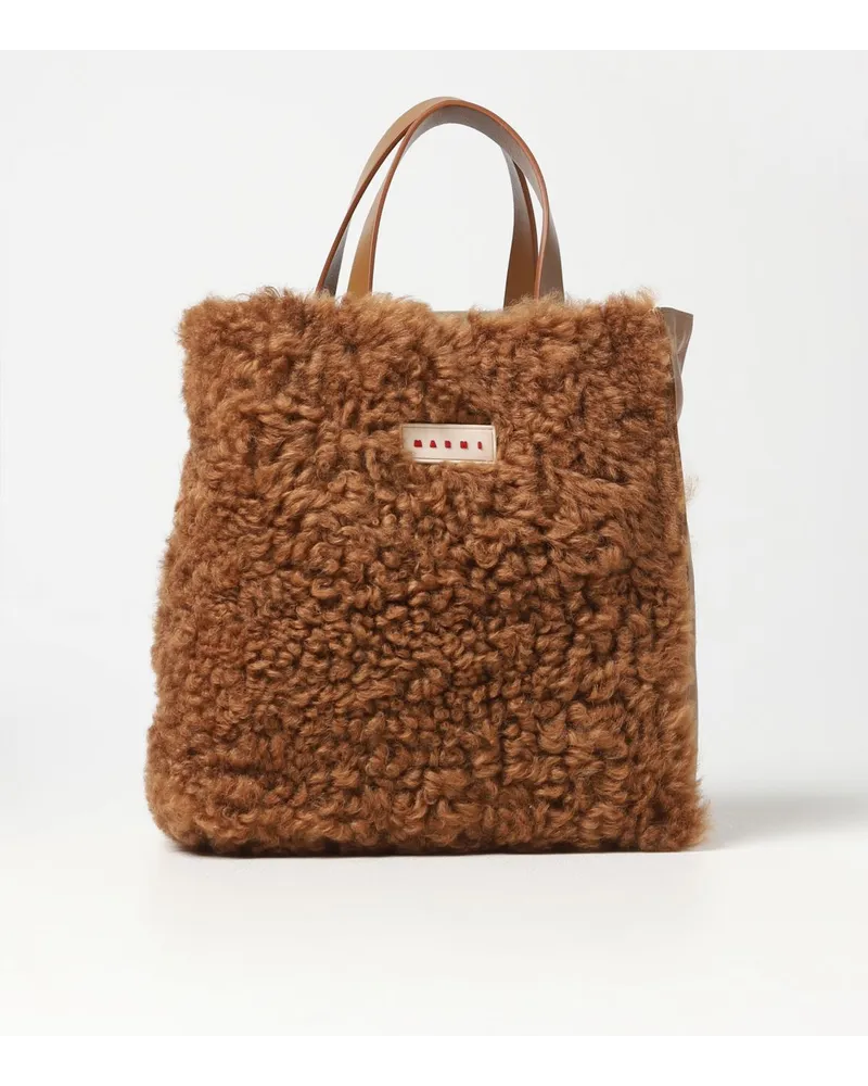 Marni Schultertasche damen Leder