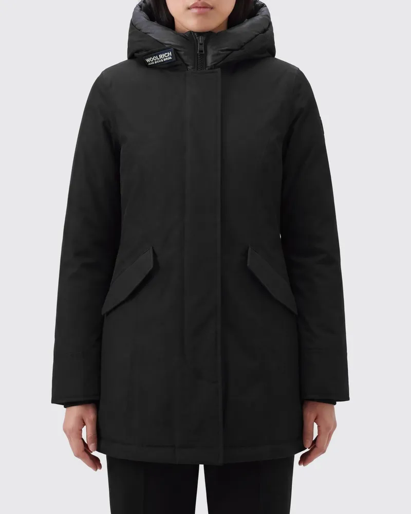 Woolrich Arctic Parka aus Baumwolle und Nylon mit gepolsterter Kapuze Schwarz