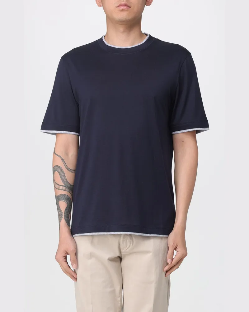 Brunello Cucinelli T-shirt herren Navy