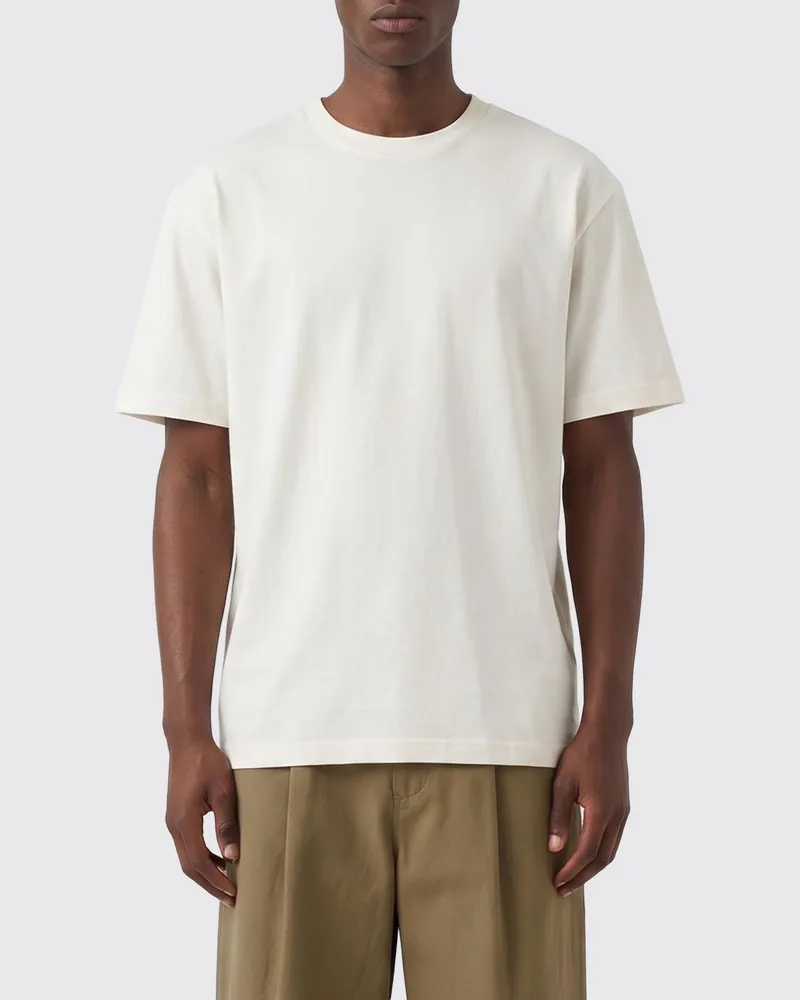 Bottega Veneta Basic Baumwoll-T-Shirt Weiß