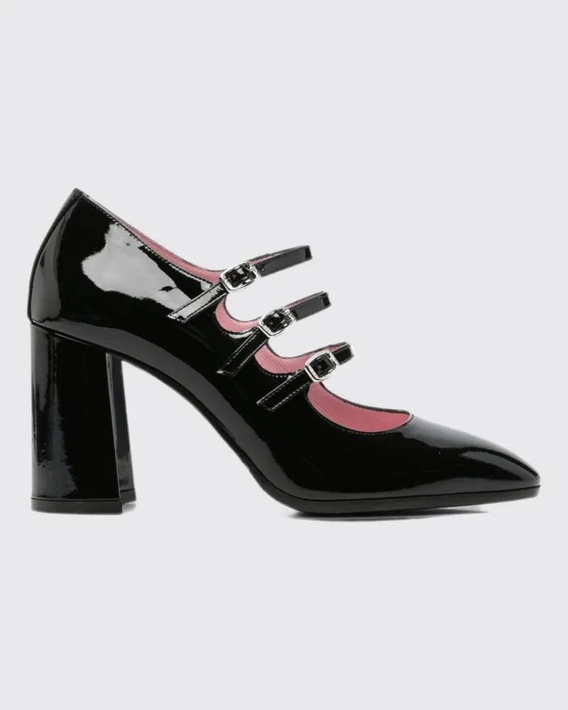 Carel Keel Mary-Jane-Pumps aus Lackleder mit hohem Absatz Schwarz