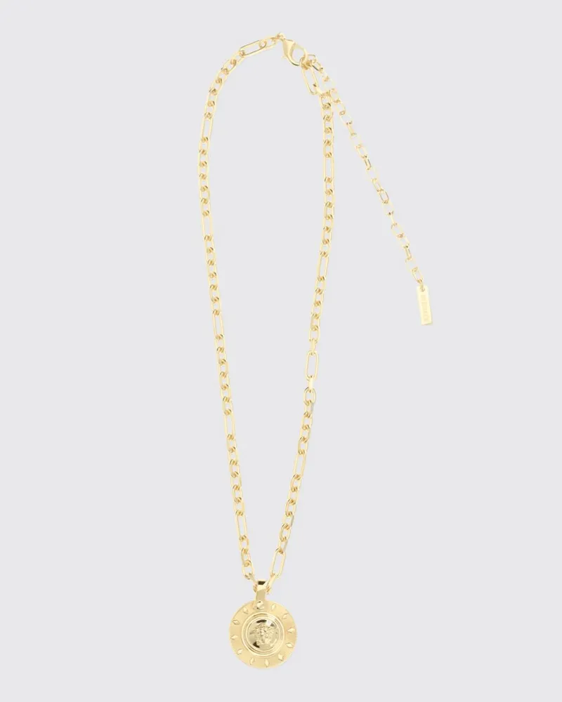 Versace Verstellbare Medusa-Halskette in Goldton aus Messing mit Schiebeanhänger Gold