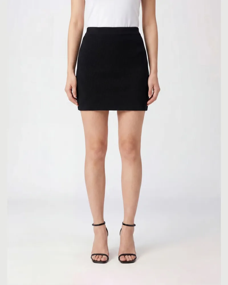 Alexander Wang Mini-Bleistiftrock aus Rayon mit mittlerer Leibhöhe Schwarz