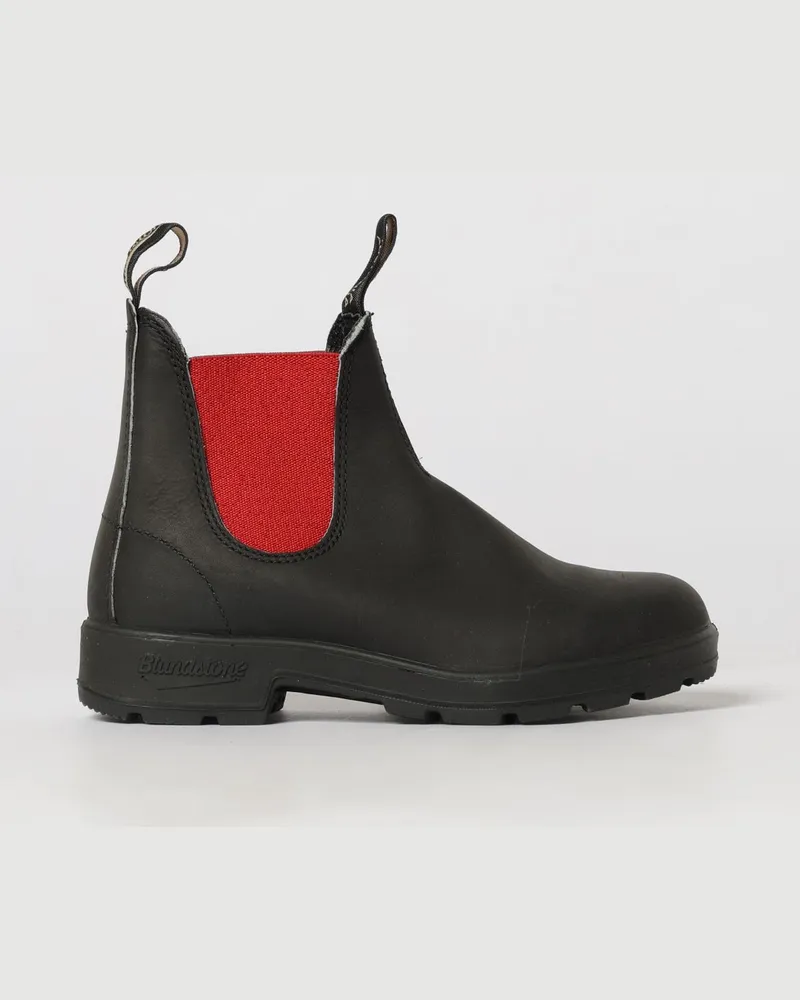 BLUNDSTONE Glattleder-Chelsea-Boots 508 mit doppelter Zuglasche Schwarz