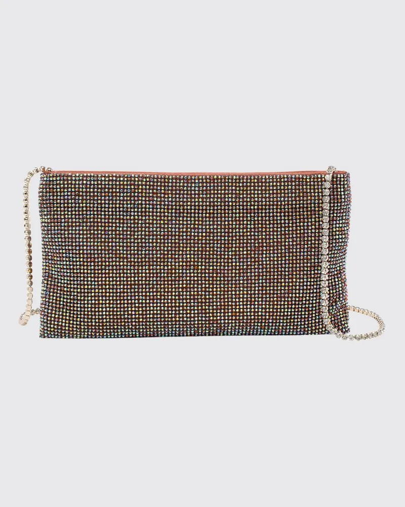 Benedetta Bruzziches Your Best Friend Mini-Tasche mit Strass und Schmuckriemen Braun