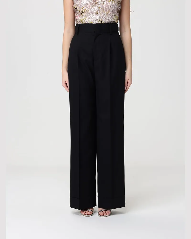 Alberta Ferretti Palazzo-Hose aus Crêpe Schwarz