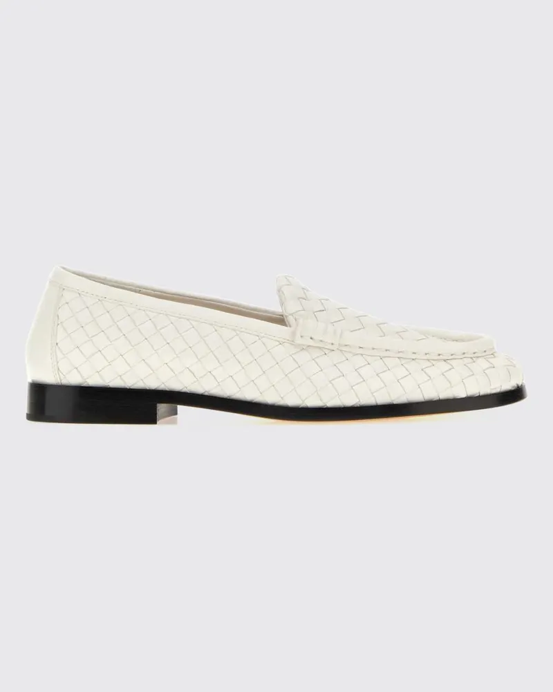 Bottega Veneta Silenzio Loafer von aus Intrecciato-Lammleder Cream