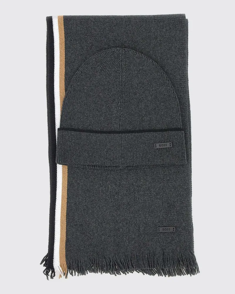 HUGO BOSS Schal herren Grau