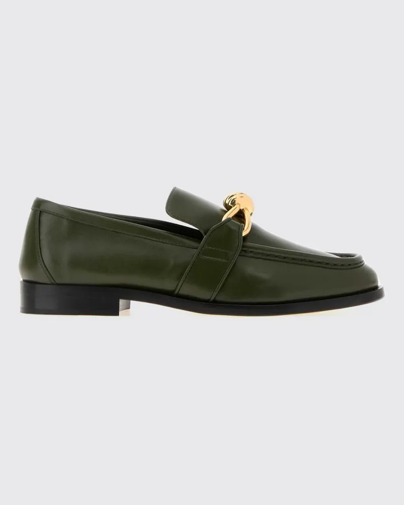 Bottega Veneta Astaire Penny Loafers aus Kalbsleder mit Knot-Charm Grün