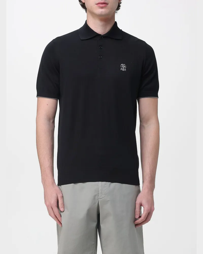 Brunello Cucinelli Polo herren Schwarz