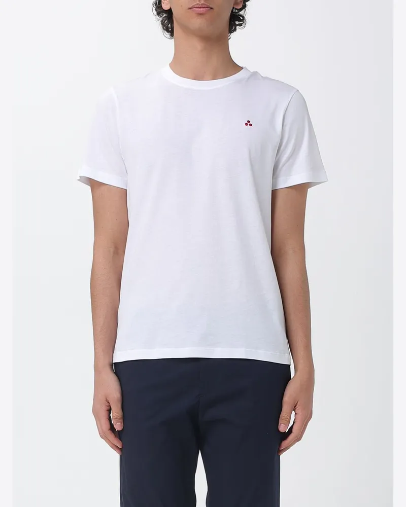 Peuterey T-Shirt aus Baumwollmischung mit Logo von Weiß