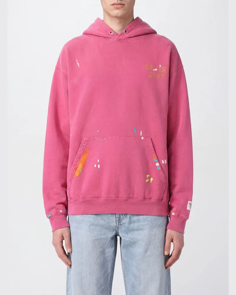 GALLERY DEPT. Locker geschnittenes Kapuzensweatshirt aus Baumwolle mit Logo-Print Rot